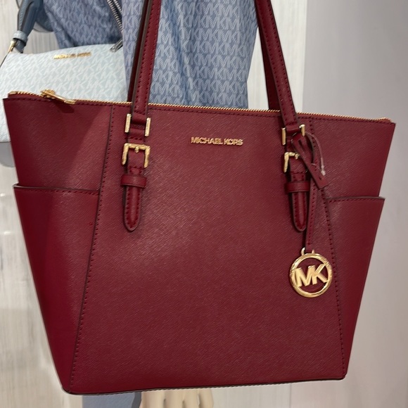 MICHAEL KORS Charlotte Large Leather Top-Zip Tote
Dark Cherry NWT - Picture 7 of 16